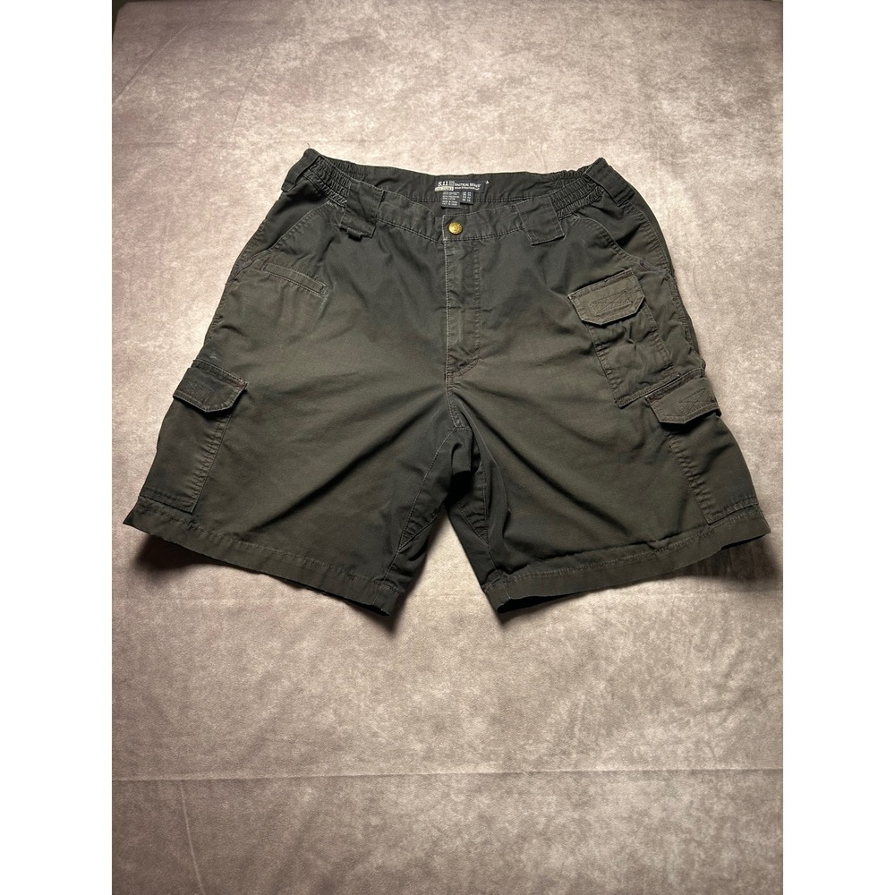 5.11 Tactical Men Cargo Shorts 34 Black Ripstop Utility Hiking 73287